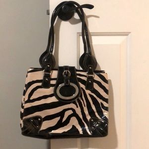 Zebra print purse shoulder bag. Super fun!
